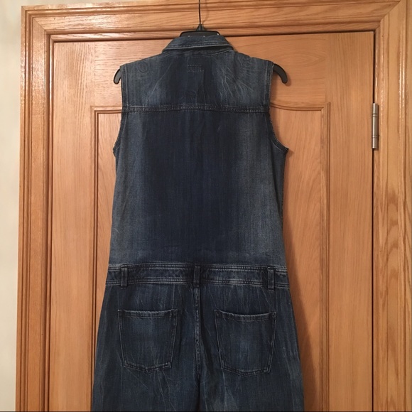 J Crew Sleeveless Denim Selvedge Jumpsuit Sz S - Picture 5 of 8